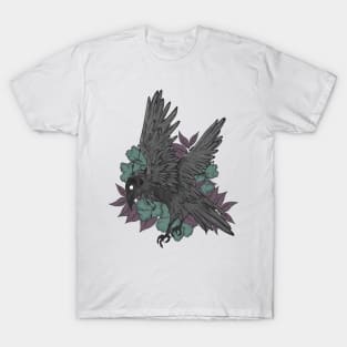 Crow and flowers T-Shirt